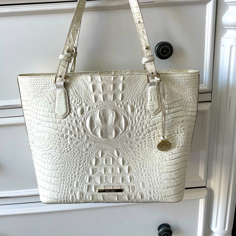 Brahmin White Tote